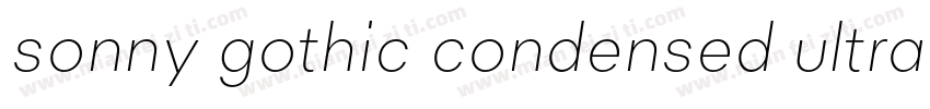sonny gothic condensed ultra light字体转换